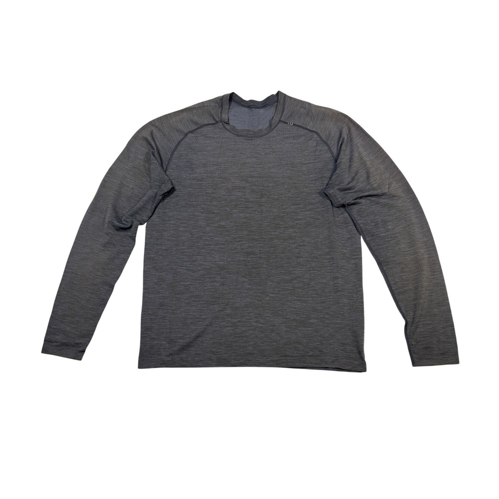 Lululemon Metal Vent Tech Long Sleeve Shirt Mens Gray Heather Workout Top - Picture 2 of 7